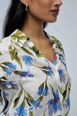 CAMISA MANGA CORTA CON ESTAMPADO FLORAL