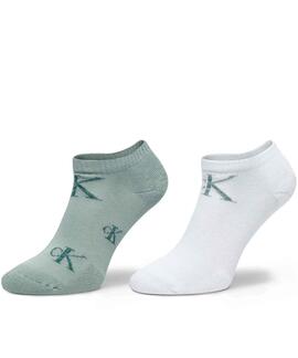 PIMKIES DE MUJER CK SNEAKER RUNFREE 2 PARES AZUL Y BLANCO