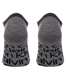 PIMKIES DE HOMBRE CK SNEAKER ALL OVER 2 PARES GRIS