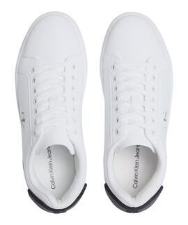 ZAPATILLAS CK CLASSIC CUPSOLE BLANCAS CON MONOGRAMA A CONTRA