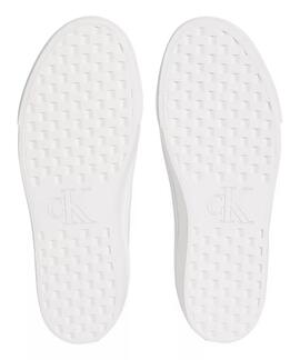 ZAPATILLAS CK VULCANIZADAS BLANCAS CON MONOGRAMA ROSA