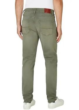 PANTALÓN VAQUERO DE HOMBRE STANLEY TAPER FIT VERDE CAQUI