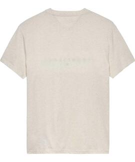CAMISETA REGULAR FIT LINEAR LOGO CRUDO