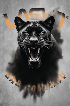CAMISETA DE HOMBRE LASAL BAD PUMA NEGRA