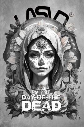 CAMISETA DE MUJER LASAL DAY DEAD BLANCA