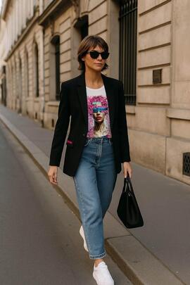 AMERICANA DE MUJER LASAL UNICORNIO NEGRA