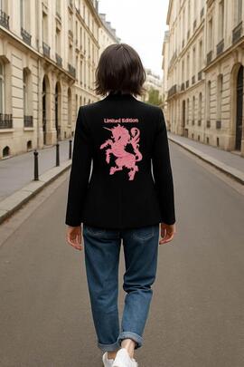 AMERICANA DE MUJER LASAL UNICORNIO NEGRA