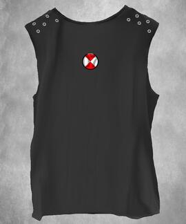 CAMISETA DE MUJER LASAL JOKE NEGRO DESGASTADO