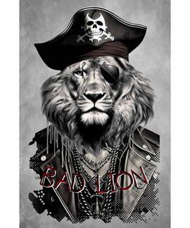 CAMISETA DE HOMBRE LASAL LION PIRATE ROSA