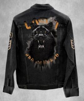 CAZADORA VAQUERA DE HOMBRE LASAL PANTHER DENIM NEGRO