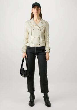 CHAQUETA DE ECOPIEL MYLA MOTO JACKET DOVE WHITE MULTI