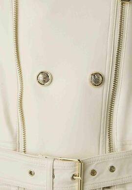 CHAQUETA DE ECOPIEL MYLA MOTO JACKET DOVE WHITE MULTI