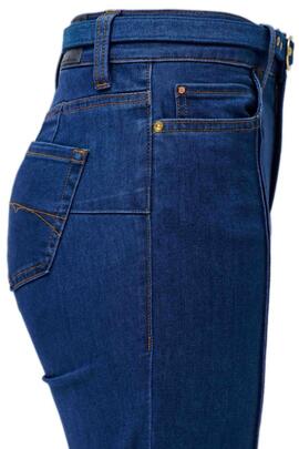PANTALÓN VAQUERO DESTINY FLARE CON CINTURÓN