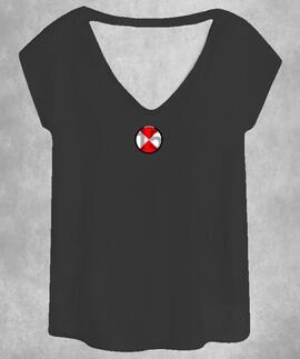 CAMISETA DE MUJER LASAL RABBIT NEGRO DESGASTADO