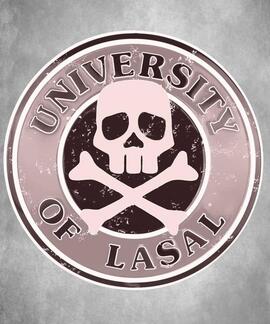 CAMISETA DE HOMBRE LASAL UNIVERSITY PIQUÉ  ROSA