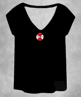 CAMISETA DE MUJER LASAL LARGE NEGRA
