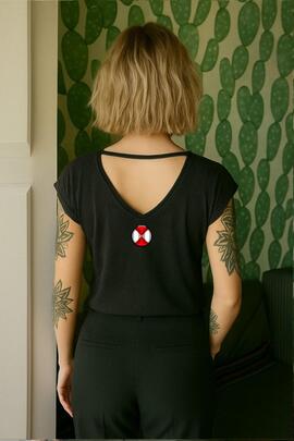 CAMISETA DE MUJER LASAL LARGE NEGRA