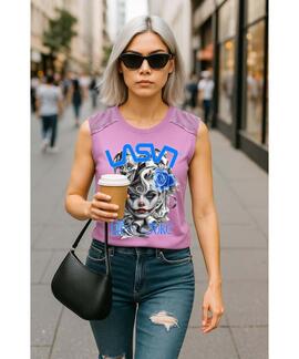 CAMISETA DE MUJER LASAL JOKE ROSA