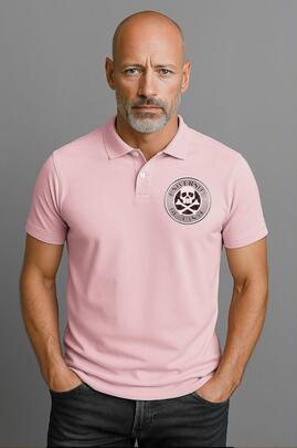 POLO DE HOMBRE LASAL UNIVERSITY ROSA