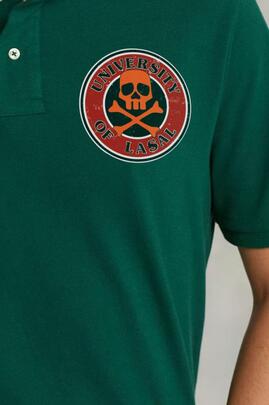 POLO DE HOMBRE LASAL UNIVERSITY VERDE BOTELLA