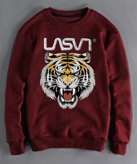 SUDADERA DE HOMBRE LASAL TIGER BURDEOS