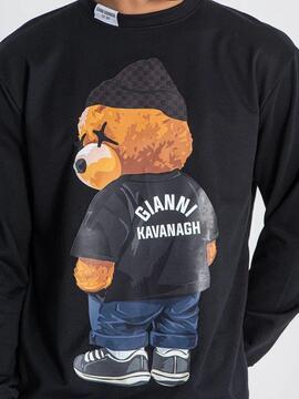 SUDADERA NEGRA LOOK BACK
