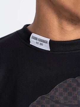 SUDADERA NEGRA LOOK BACK