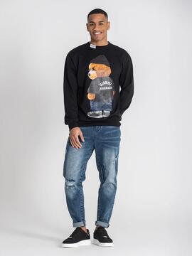 SUDADERA NEGRA LOOK BACK