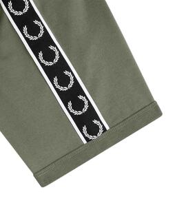 CAMISETA CONTRAST TAPE RINGER LAUREL WREATH GREEN / BLACK