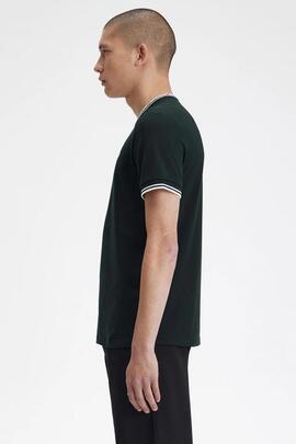 CAMISETA TWIN TIPPED M1588 T50 NIGHT GREEN / SNOW WHITE
