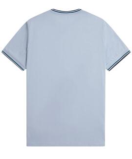 CAMISETA TWIN TIPPED M1588 Y58 LIGHT SMOKE / PETROL BLUE / N