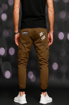 PANTALÓN DE HOMBRE JOGGER CARGO LASAL PLASTIC TABACO