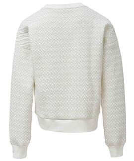 JERSEY DE PUNTO TEXTURIZADO CRUDO CON LUREX DORADO
