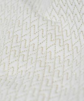 JERSEY DE PUNTO TEXTURIZADO CRUDO CON LUREX DORADO