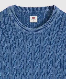 JERSEY PUNTO CABLE PRESIDIO AZUL INDIGO ENVEJECIDO