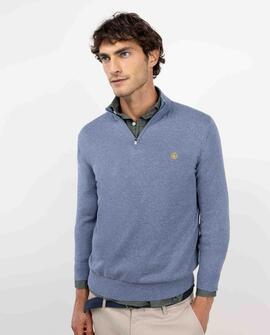 JERSEY CUELLO CAMIONERO AZUL MEDIO