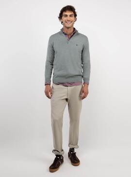 JERSEY CUELLO CAMIONERO VERDE LIQUEN