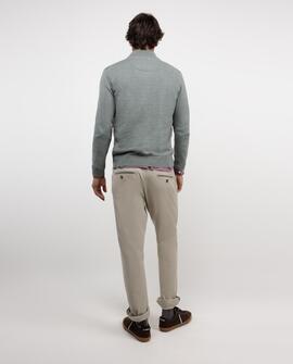 JERSEY CUELLO CAMIONERO VERDE LIQUEN