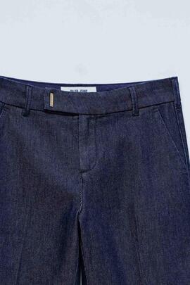 PANTALÓN CHINO FLARE EN LIGHTDENIM AZUL ÍNDIGO