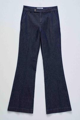 PANTALÓN CHINO FLARE EN LIGHTDENIM AZUL ÍNDIGO