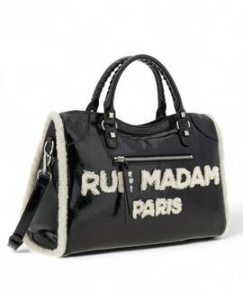 BOLSO RUE MADAM PARIS SHINE TOTE BAG METAL BLACK