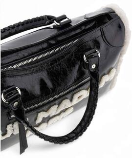 BOLSO RUE MADAM PARIS SHINE TOTE BAG METAL BLACK