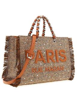 BOLSO RUE MADAM PARIS HARRIS TOTE BAG TWEED COGNAC