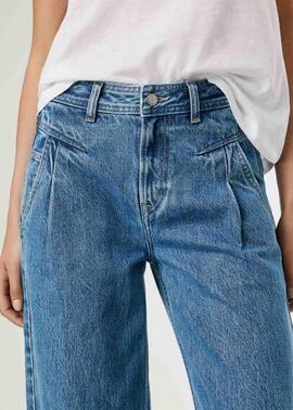 PANTALÓN VAQUERO WIDE LEG HIGH WAIST ARCHIVE DENIM AZUL