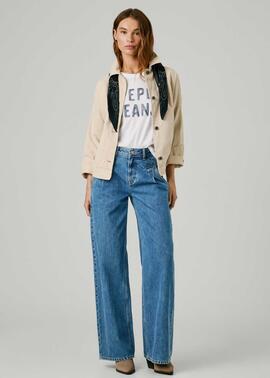 PANTALÓN VAQUERO WIDE LEG HIGH WAIST ARCHIVE DENIM AZUL