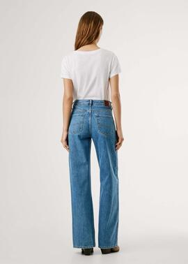 PANTALÓN VAQUERO WIDE LEG HIGH WAIST ARCHIVE DENIM AZUL
