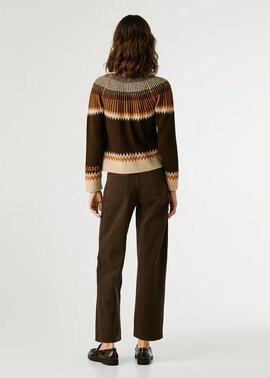 CÁRDIGAN FAIRISLE CISSY 899 CHOCOLATE BROWN