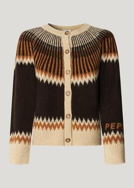 CÁRDIGAN FAIRISLE CISSY 899 CHOCOLATE BROWN