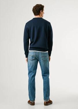 SUDADERA CON LOGO TREY CREW 594 DULWICH BLUE