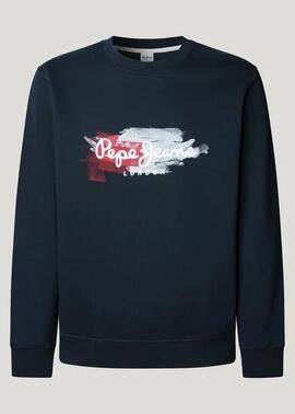 SUDADERA CON LOGO TREY CREW 594 DULWICH BLUE
